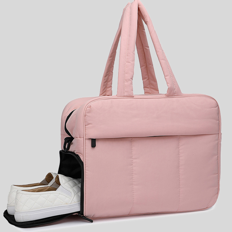 WOOMADA Foldable Travel Duffel Bag With Shoes Compartment - View #4