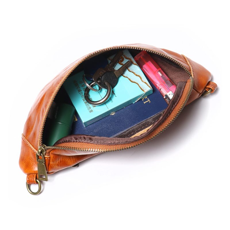 Cowhide Messenger Nag Sports Waist Bag - Image 5
