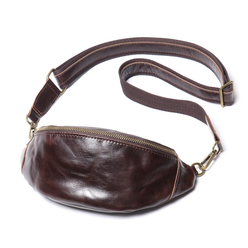 Cowhide Messenger Nag Sports Waist Bag - Image 7