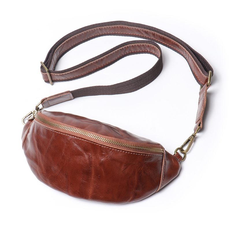 Cowhide Messenger Nag Sports Waist Bag - Image 8