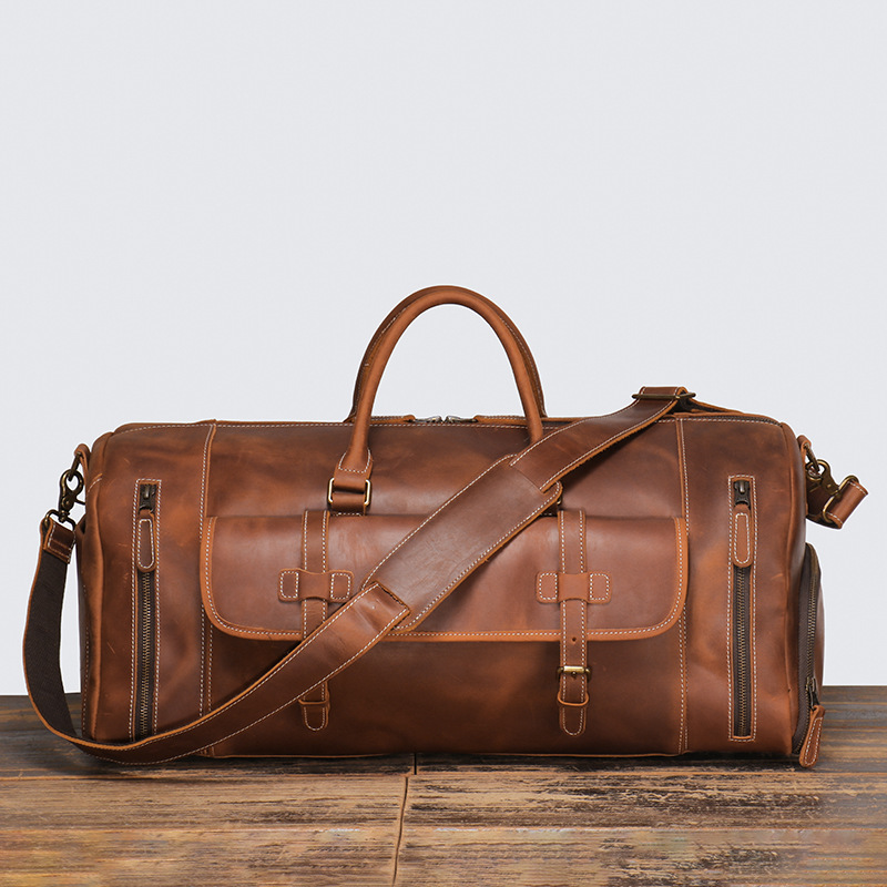 Vintage Genuine Leather Travel Bag - Image 2