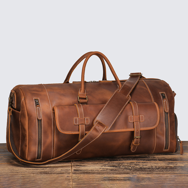 Vintage Genuine Leather Travel Bag - Image 3