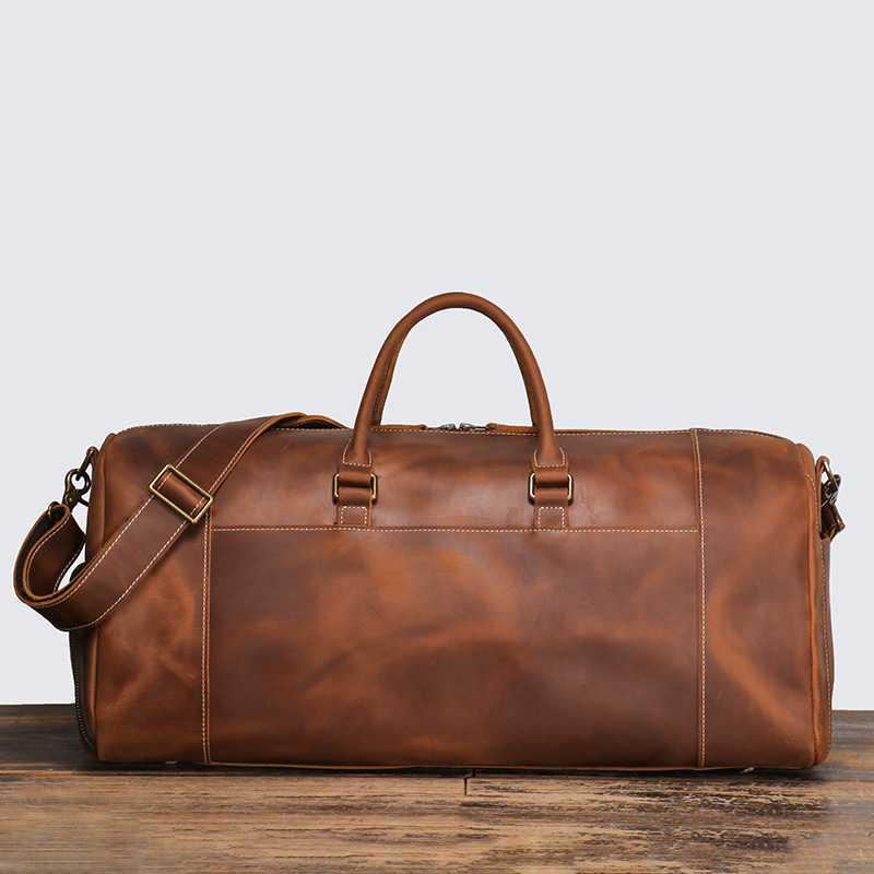 Vintage Genuine Leather Travel Bag - Image 4