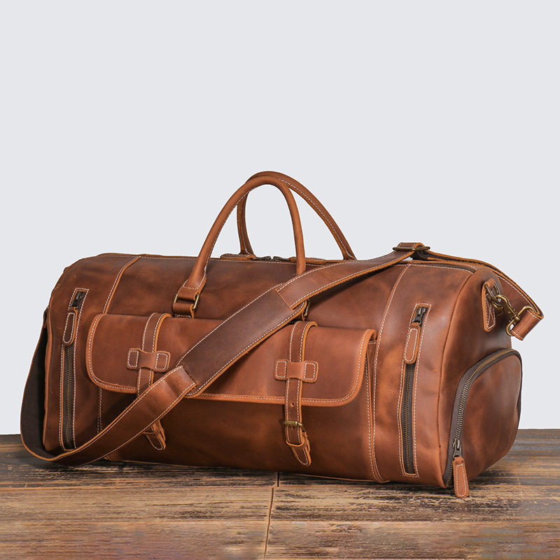 Vintage Genuine Leather Travel Bag - Image 5