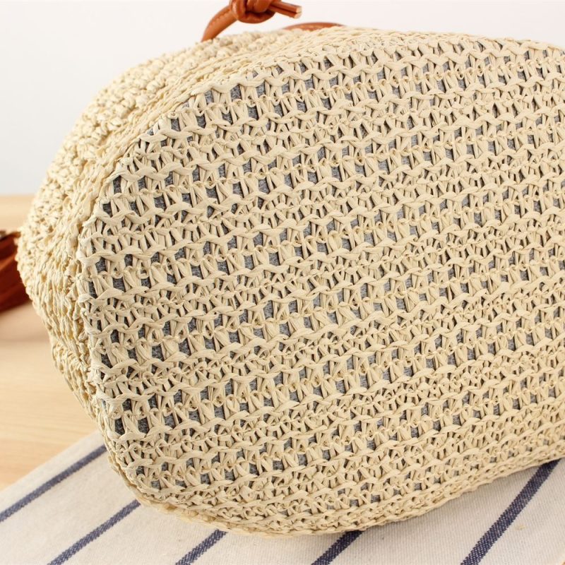 Summer Straw Bucket Bag - Image 4