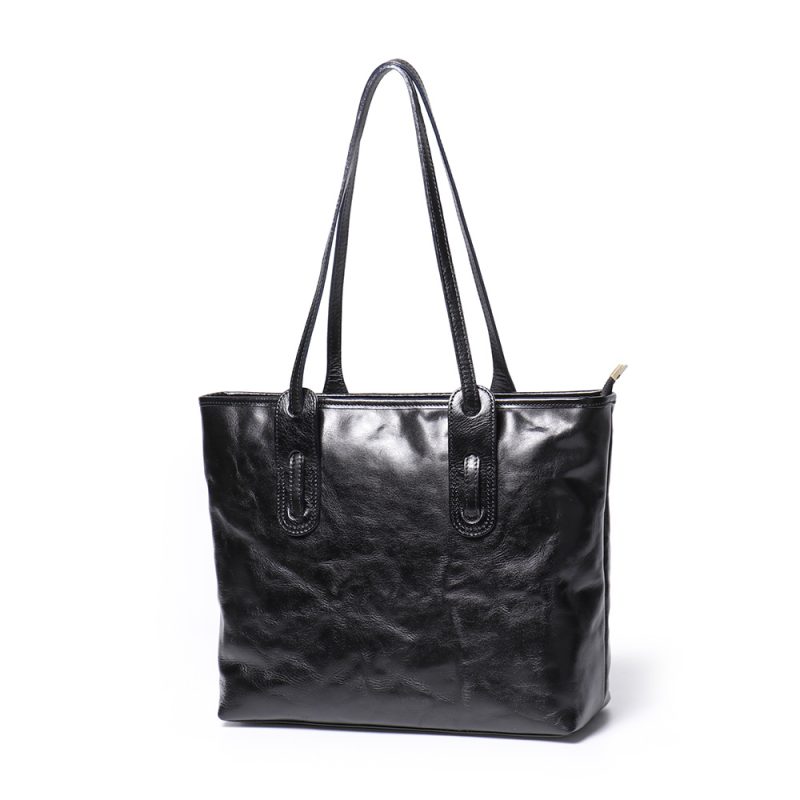 Genuine Leather Vintage Shopping Bag - Image 2