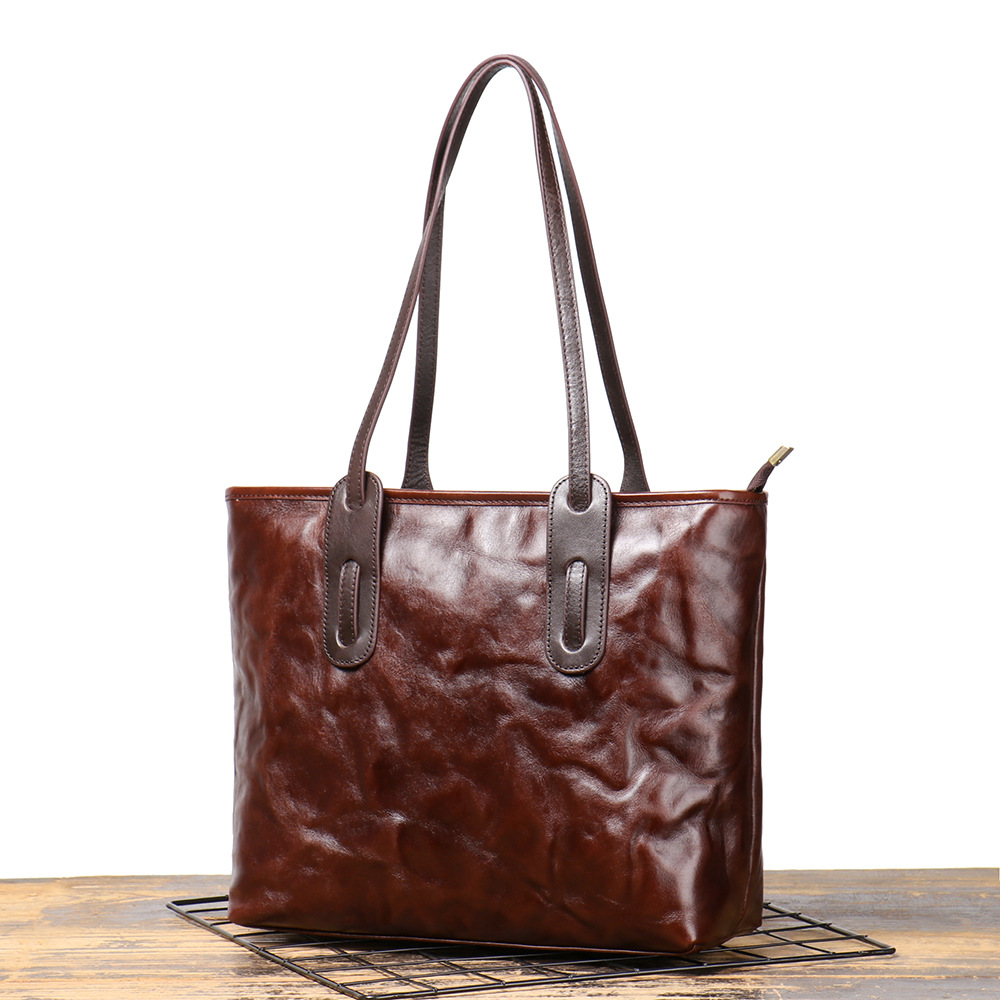 Genuine Leather Vintage Shopping Bag 4 Genuine Leather Vintage Shopping Bag - Image 4