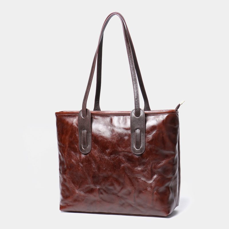 Genuine Leather Vintage Shopping Bag