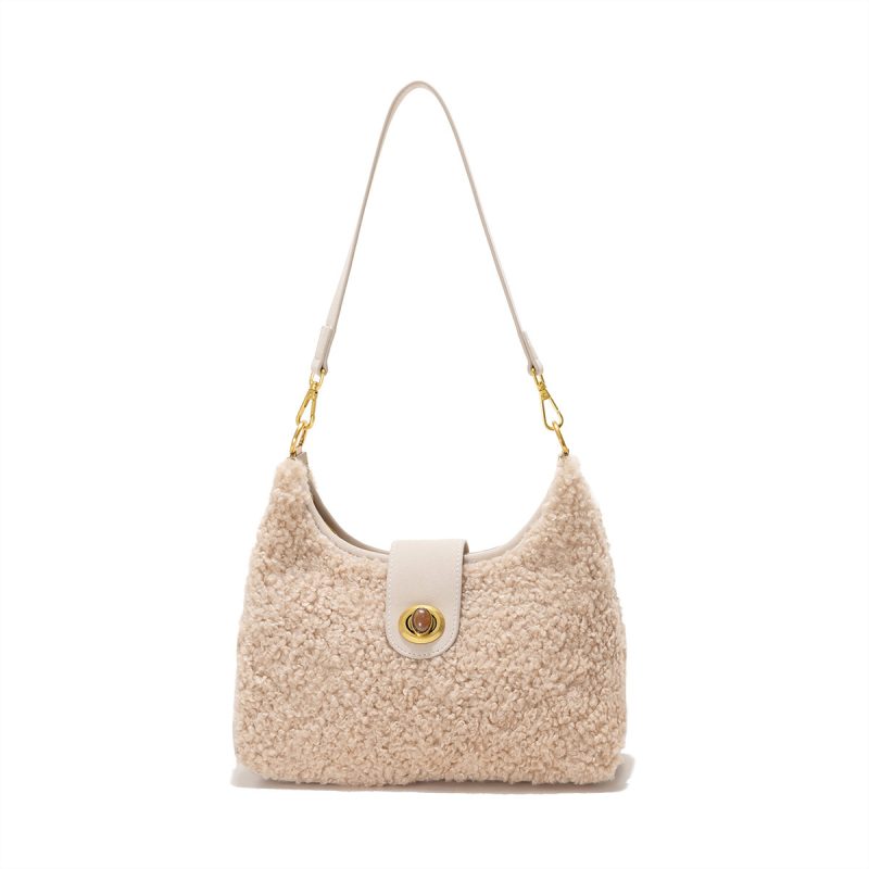 Custom Women Fuzzy Shoulder Bag Manufacturer - Image 2