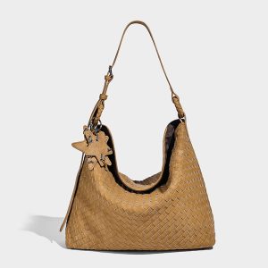 momocolor woven hobo bag
