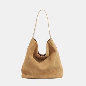 momocolor suede tote bag
