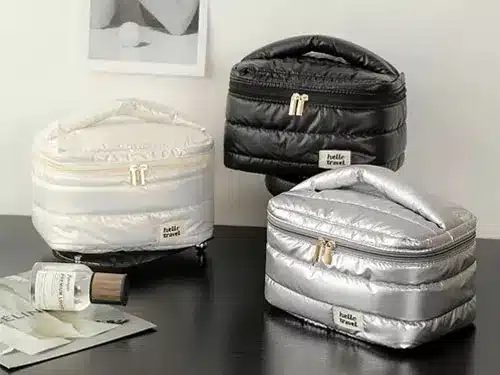 puffer makeup bag